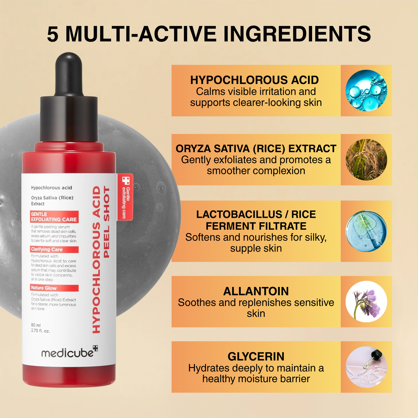 Medicube Hypochlorous Acid Duo Rice Peel Shot