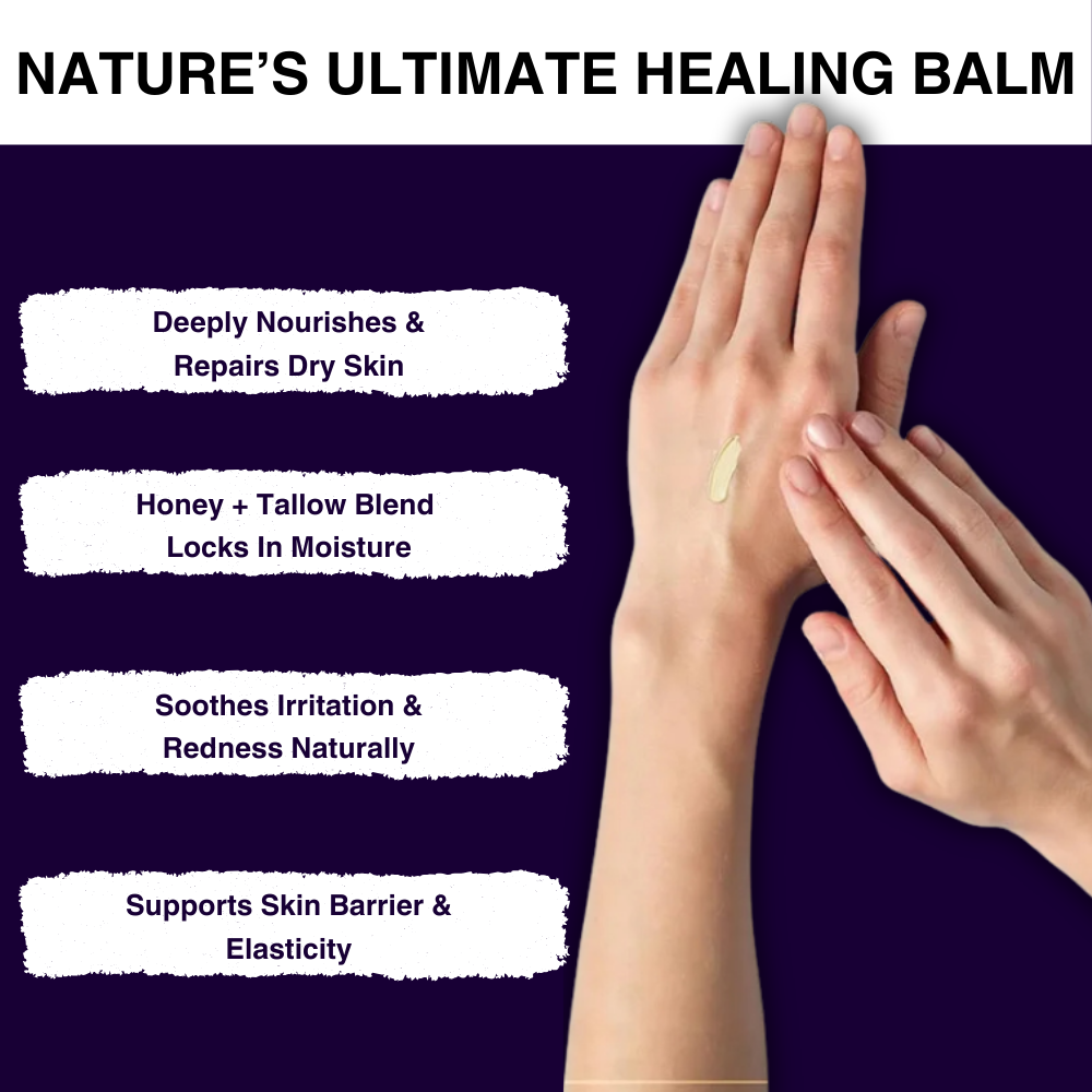 Organic Beef Tallow Balm With Raw Honey